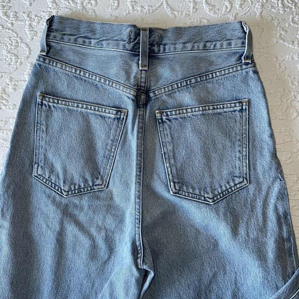 Agolde Folded Waistband Straight Leg Jeans in Sideline - Picture 14 of 14